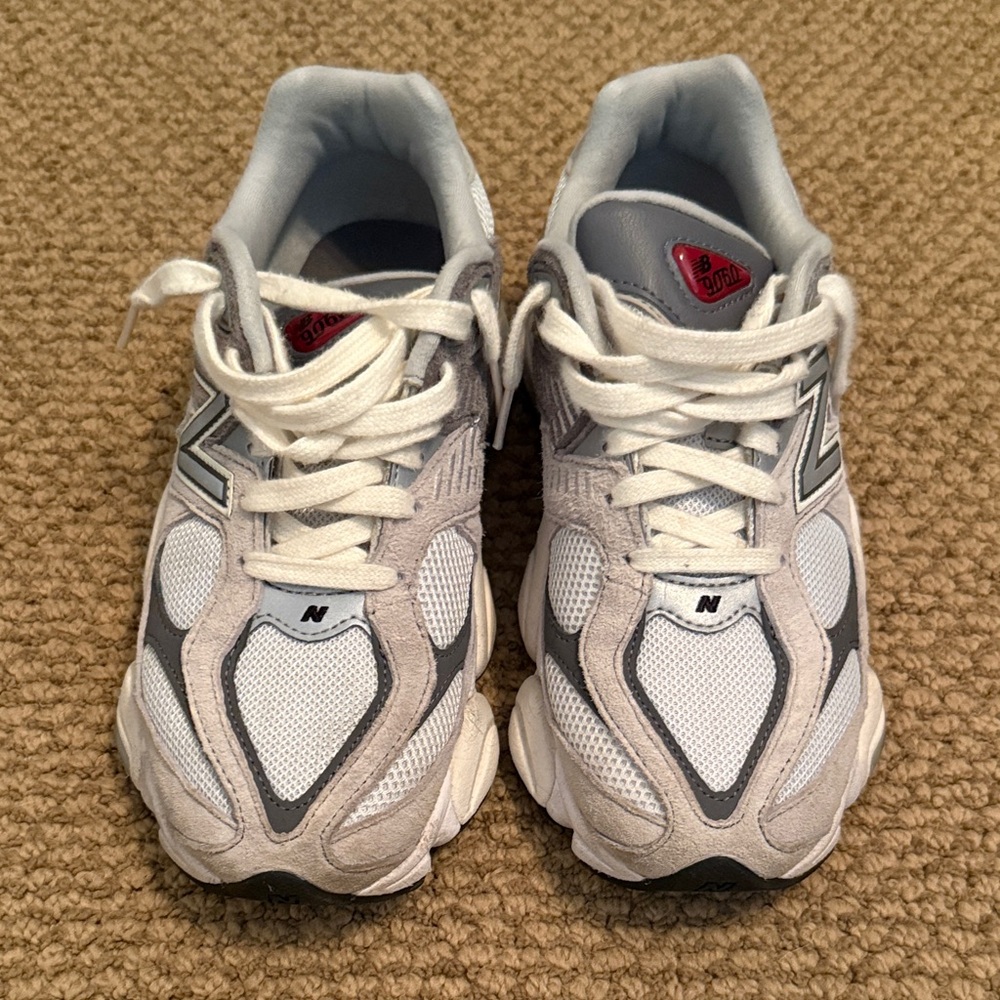 New Balance women's 9060 White and Gray Athletic Sneakers